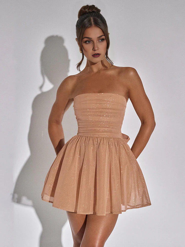 Robe Fête Élégante pour Femme Mini