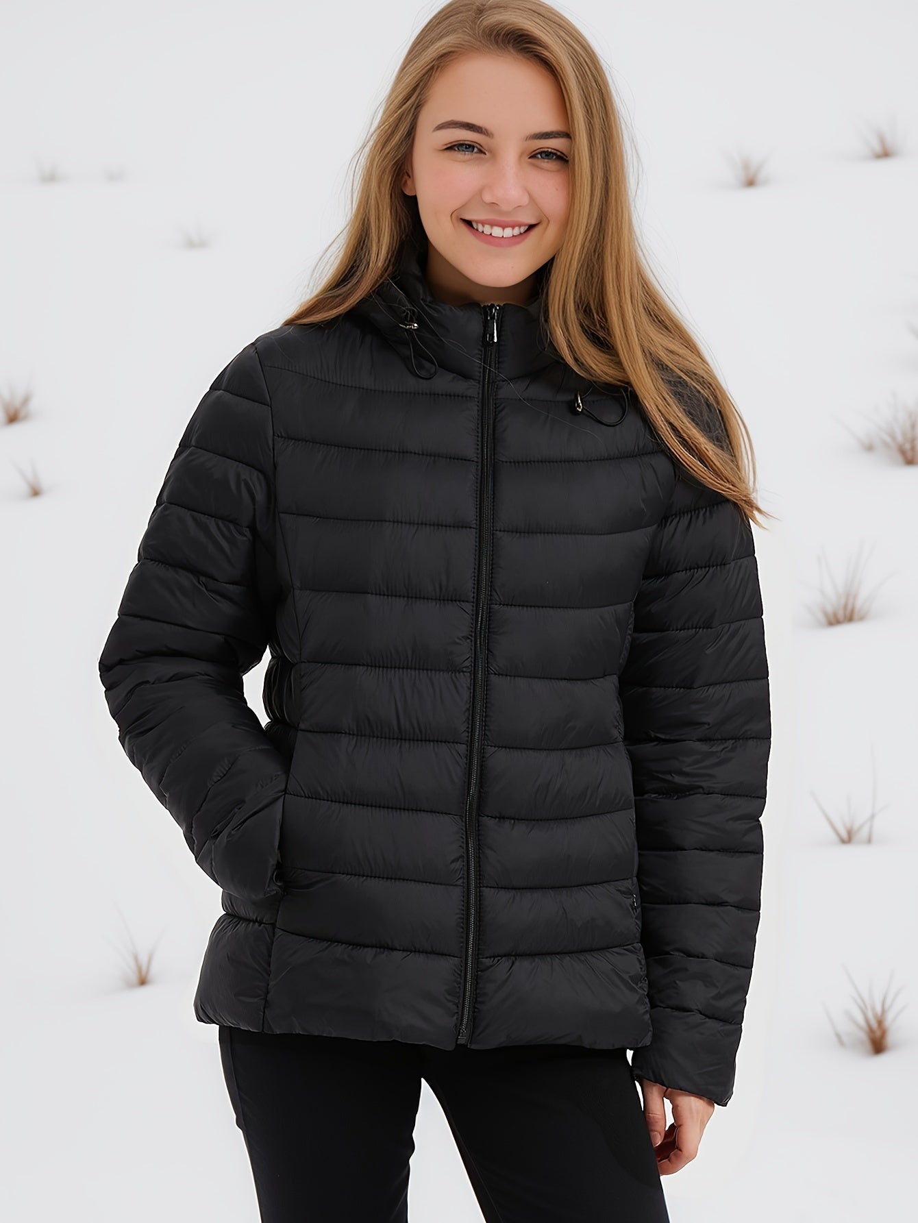 Veste Hiver Chic à Capuche pour Femme - LuxeStyle