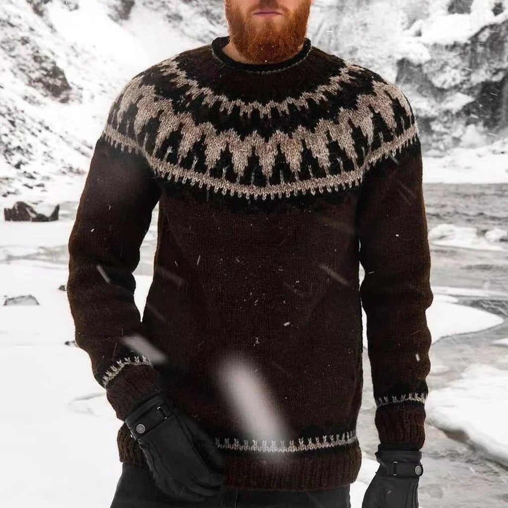 Pull Homme Hiver Chaud à Carreaux - LuxeStyle