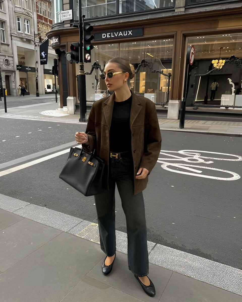 Sac à main cuir noir chic femme - LuxeStyle
