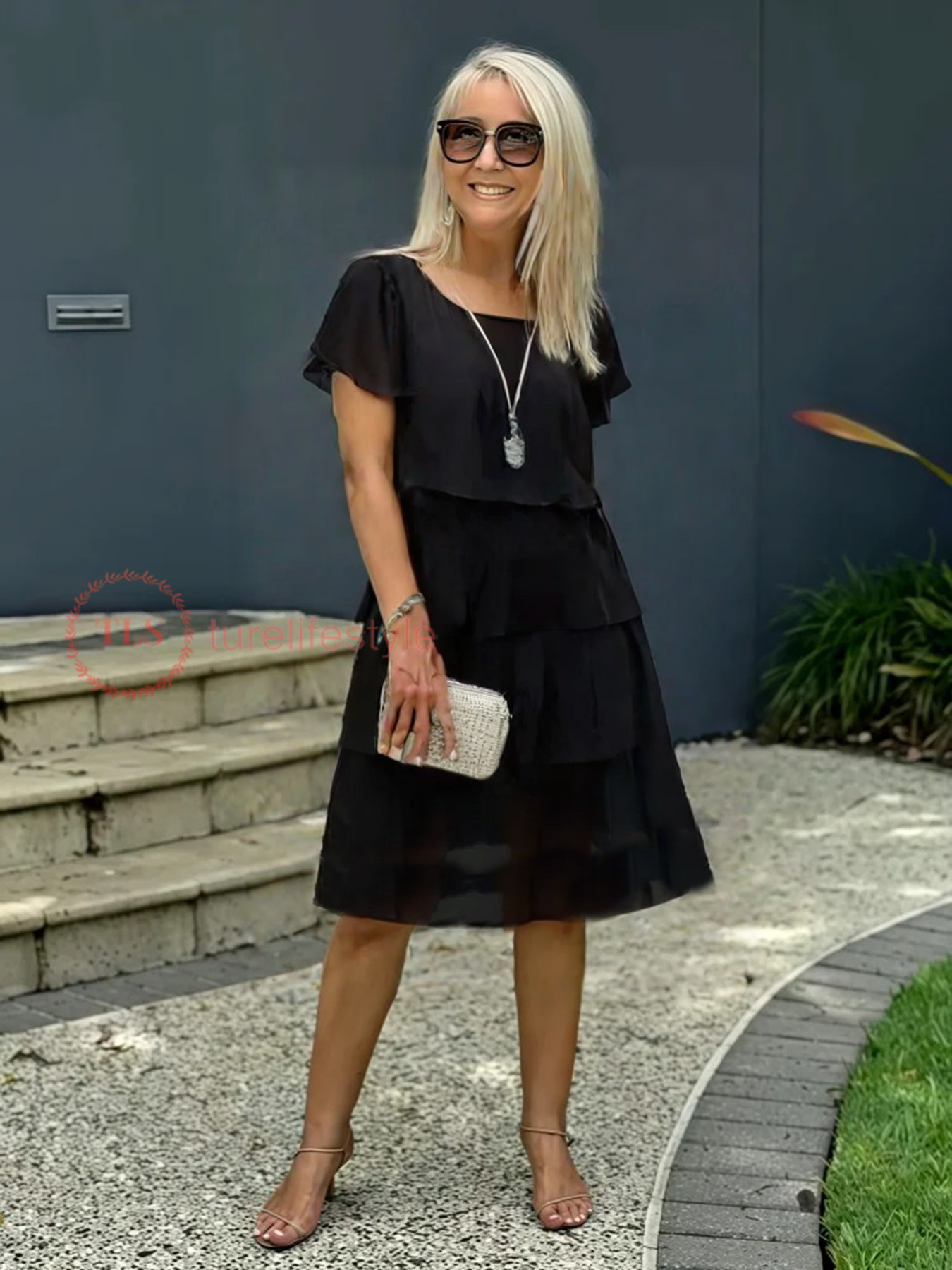 Robe Femme Élégante Chiffon Asymétrique