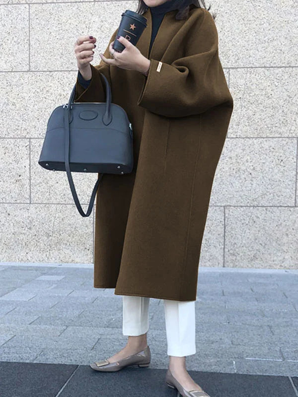 Manteau Femme Hiver Élégant Sans Fermeture