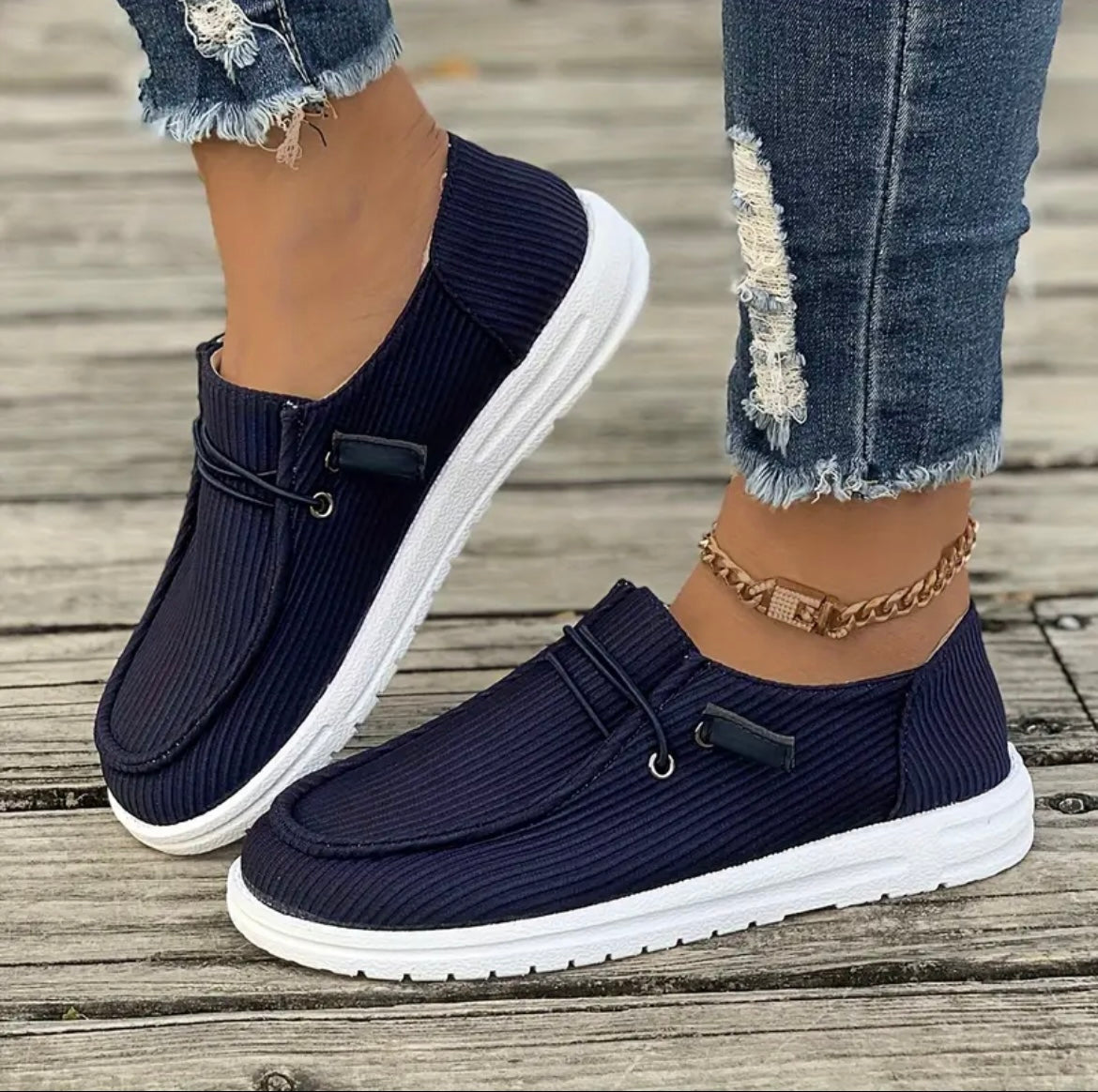Chaussures décontractées femme toile blanche légère