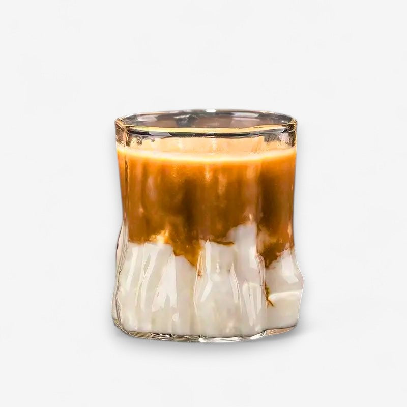 Tasse Café Verre Clair Décoration Feuillage - LuxeStyle