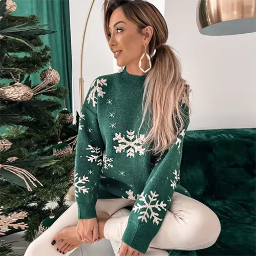 Pull Femme Hiver Laine Douce Neigeux