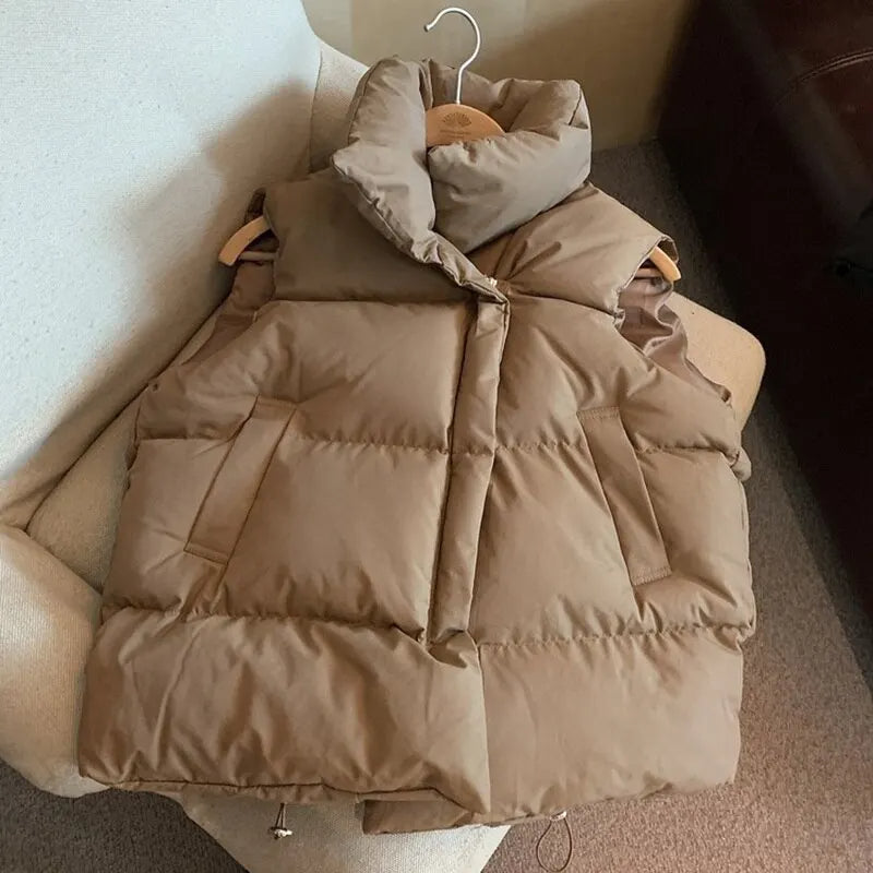 Gilet Douillet sans Manches pour Homme avec Capuche et Poches