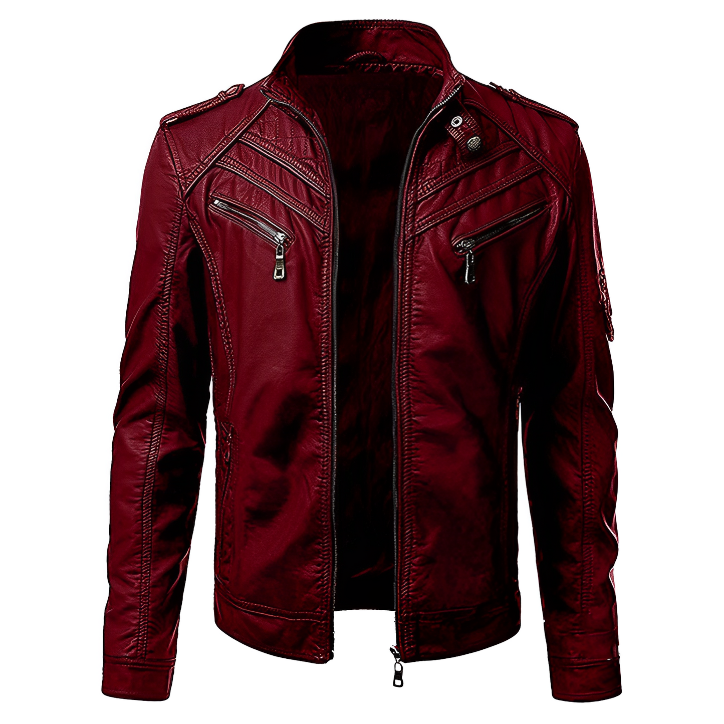 Veste cuir synthétique élégante homme