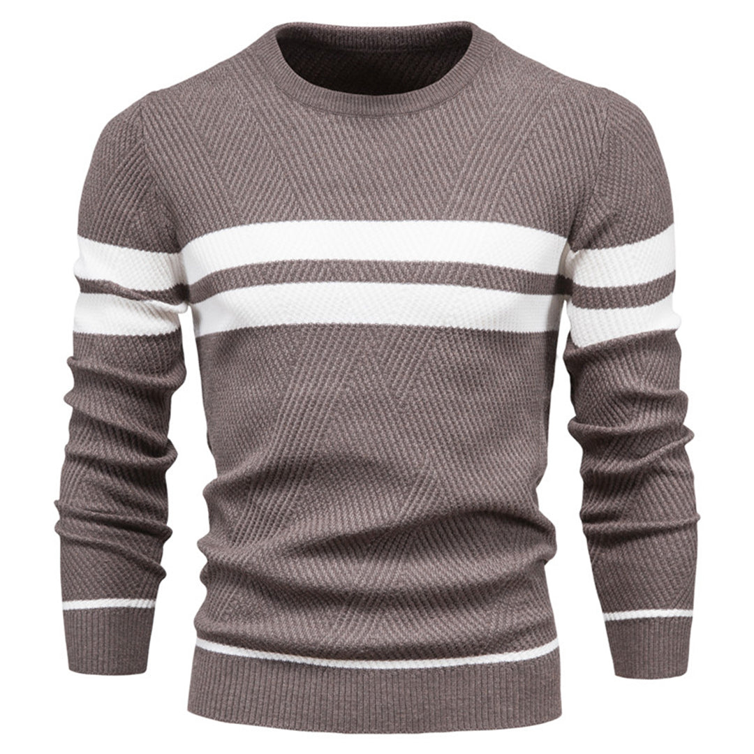 Pull Homme TricotÉ Chaud Col Rond