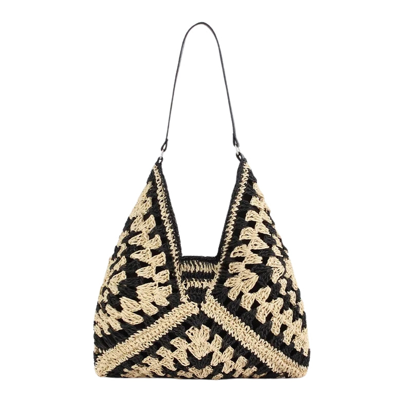 Sac Tressé Chic en Forme Triangulaire