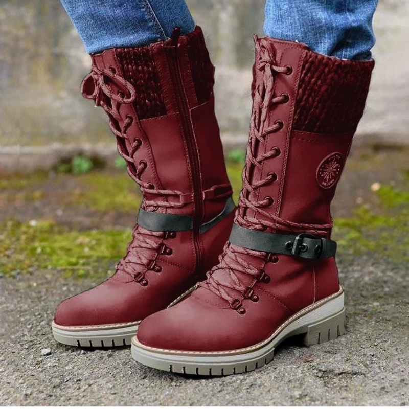 Bottes Femmes à Lacets Élégantes