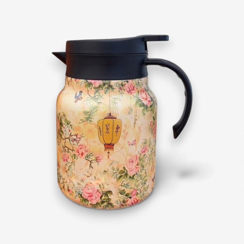 Thermos Thé Jardin Fleuri avec Anse