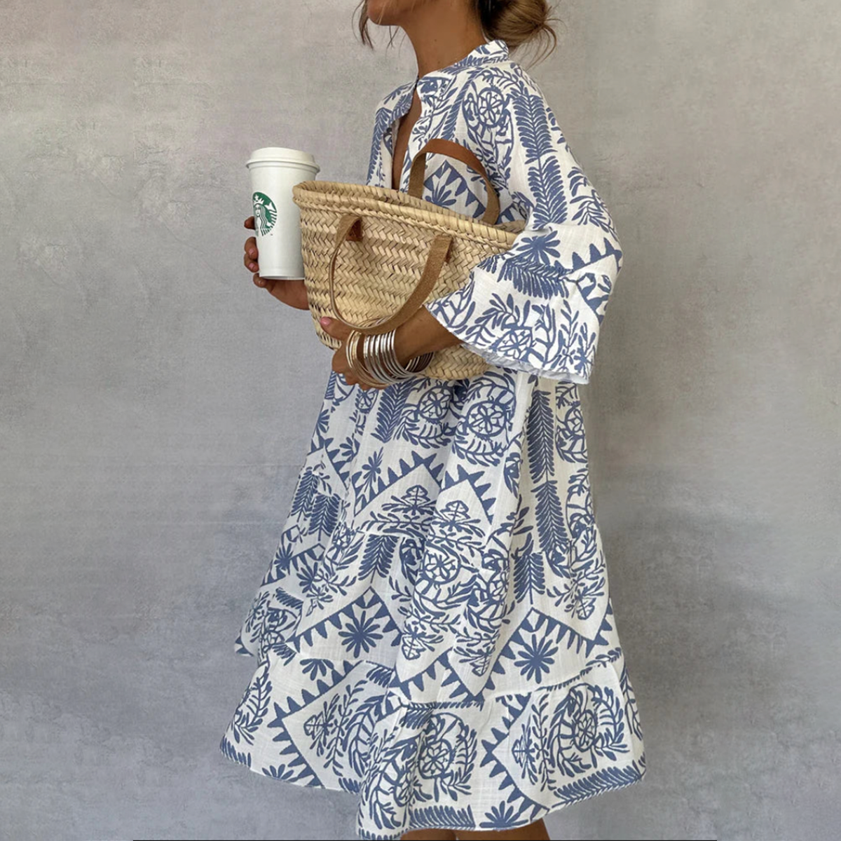 Robe Longue Été Femme - Robe Boho Chic avec Fleurs Colorées - LuxeStyle