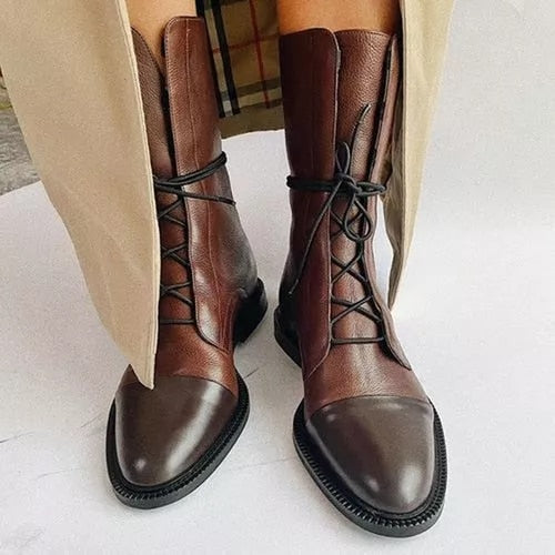 Bottes Féminines Élégantes Haut de Gamme en Cuir