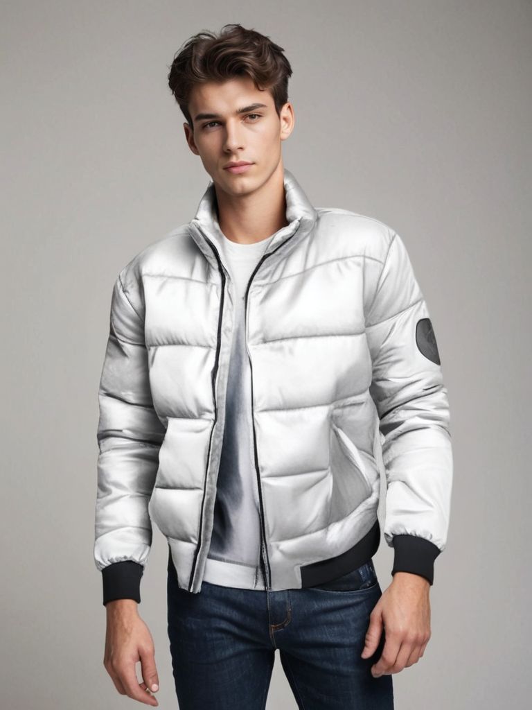 Veste isolée verte homme hiver