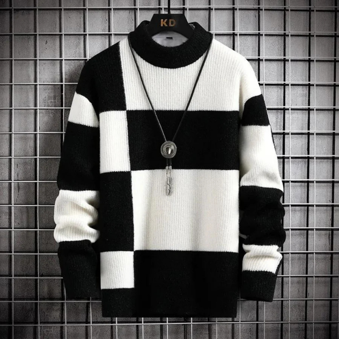 Pull en Laine Écossais Chaleureux pour Homme