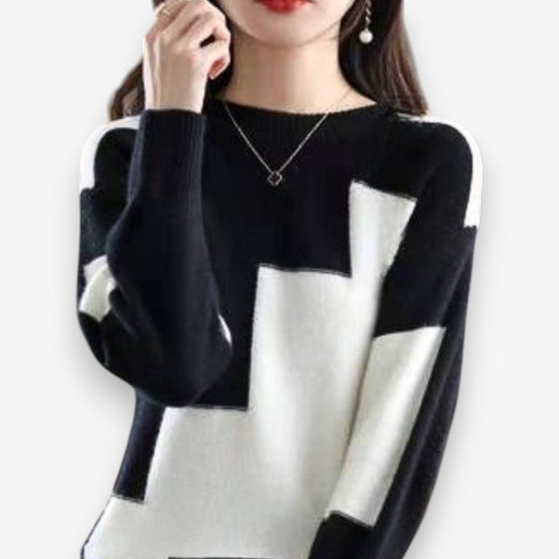 Pull Femme Tricot Chic à Manches Longues