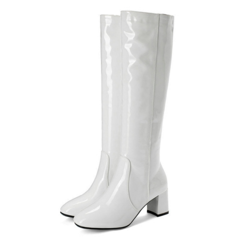 Bottes Cuir Brillant Féminines