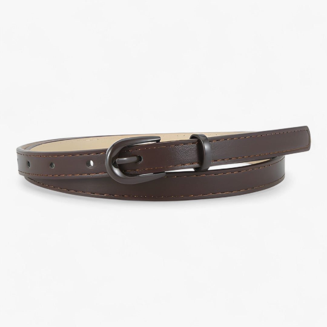 Ceinture Élégante en Cuir avec Boucle Discrète et Taille Réglable