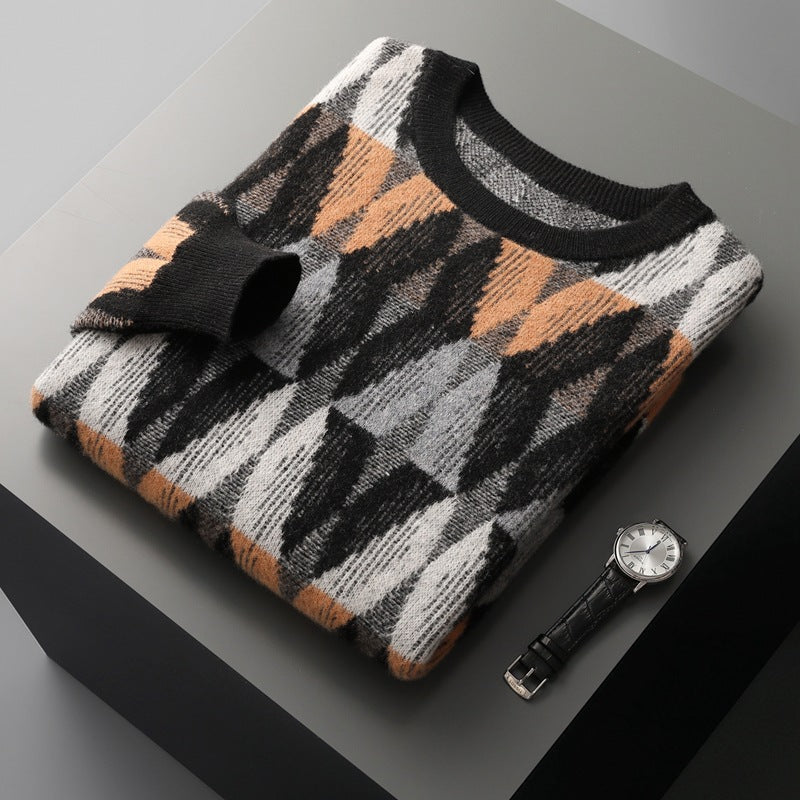 Pull Coloré Graphique Homme Pour Tous Les Jours