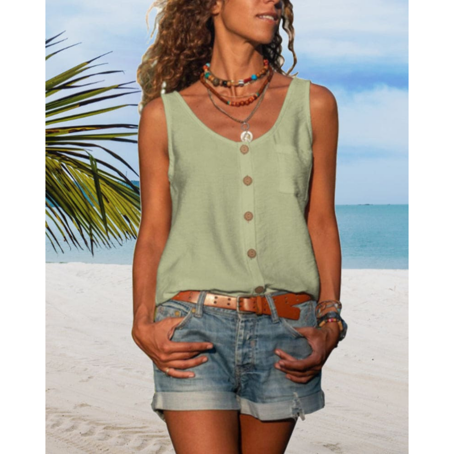 Top Femme Décontracté Col V