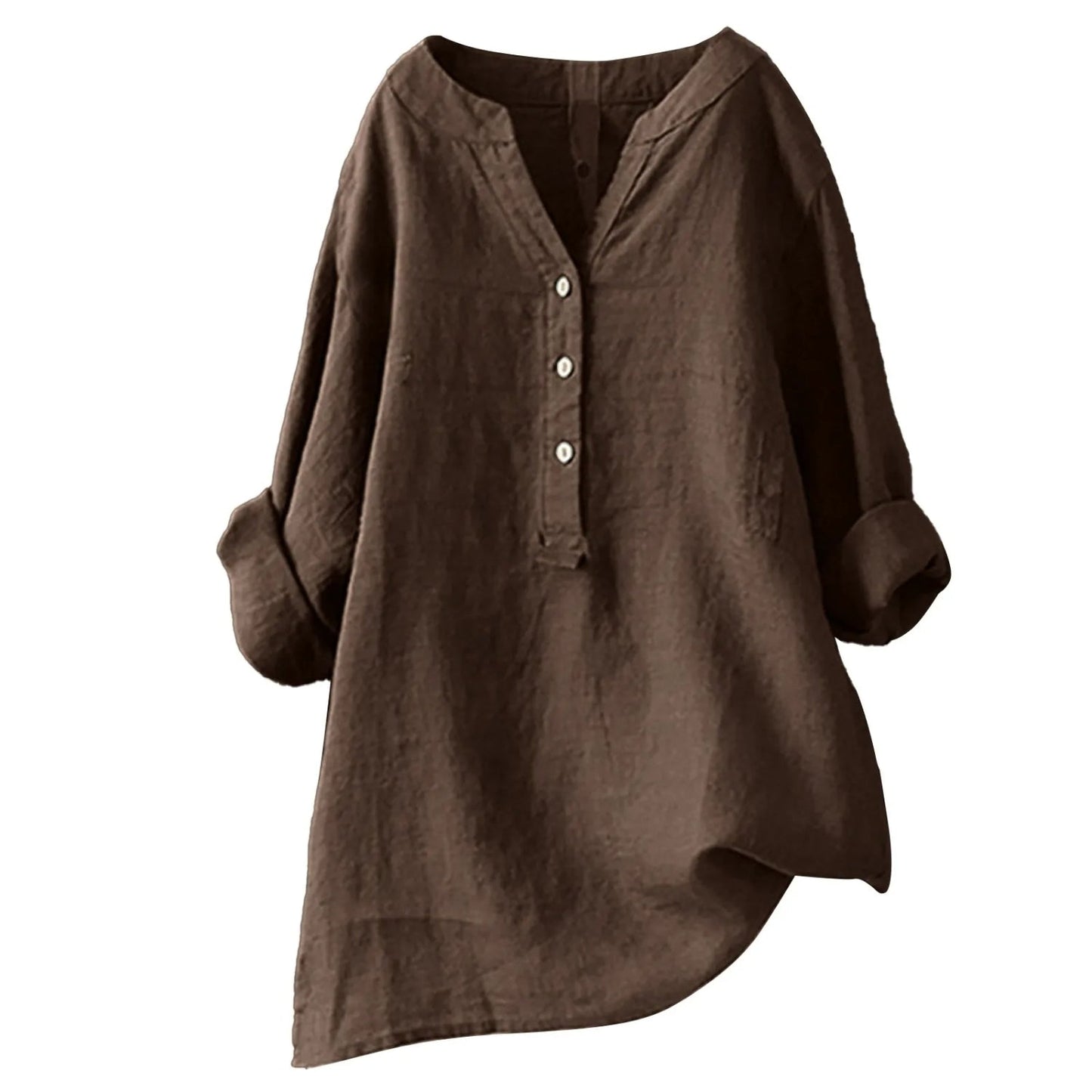 Blouse Femme Élégante - Tissu Doux et Aéré, Col Rouge Vibrant & Style Chic