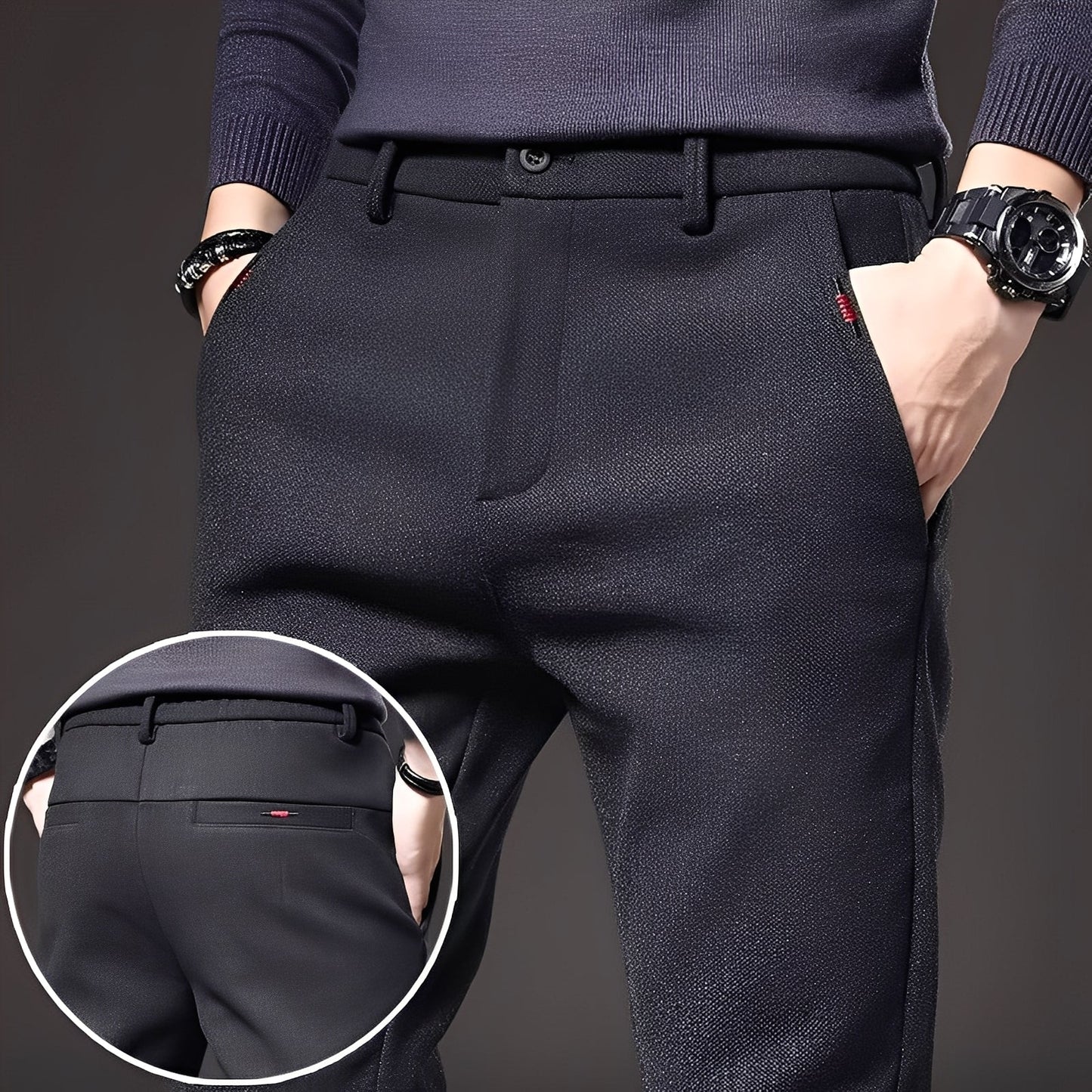 Pantalon Homme Élégant pour Bureau et Soirée