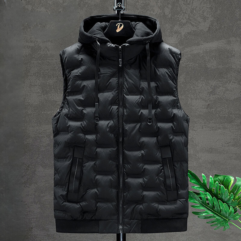 Veste décontractée légère sans manches avec fermeture éclair et poches côtés