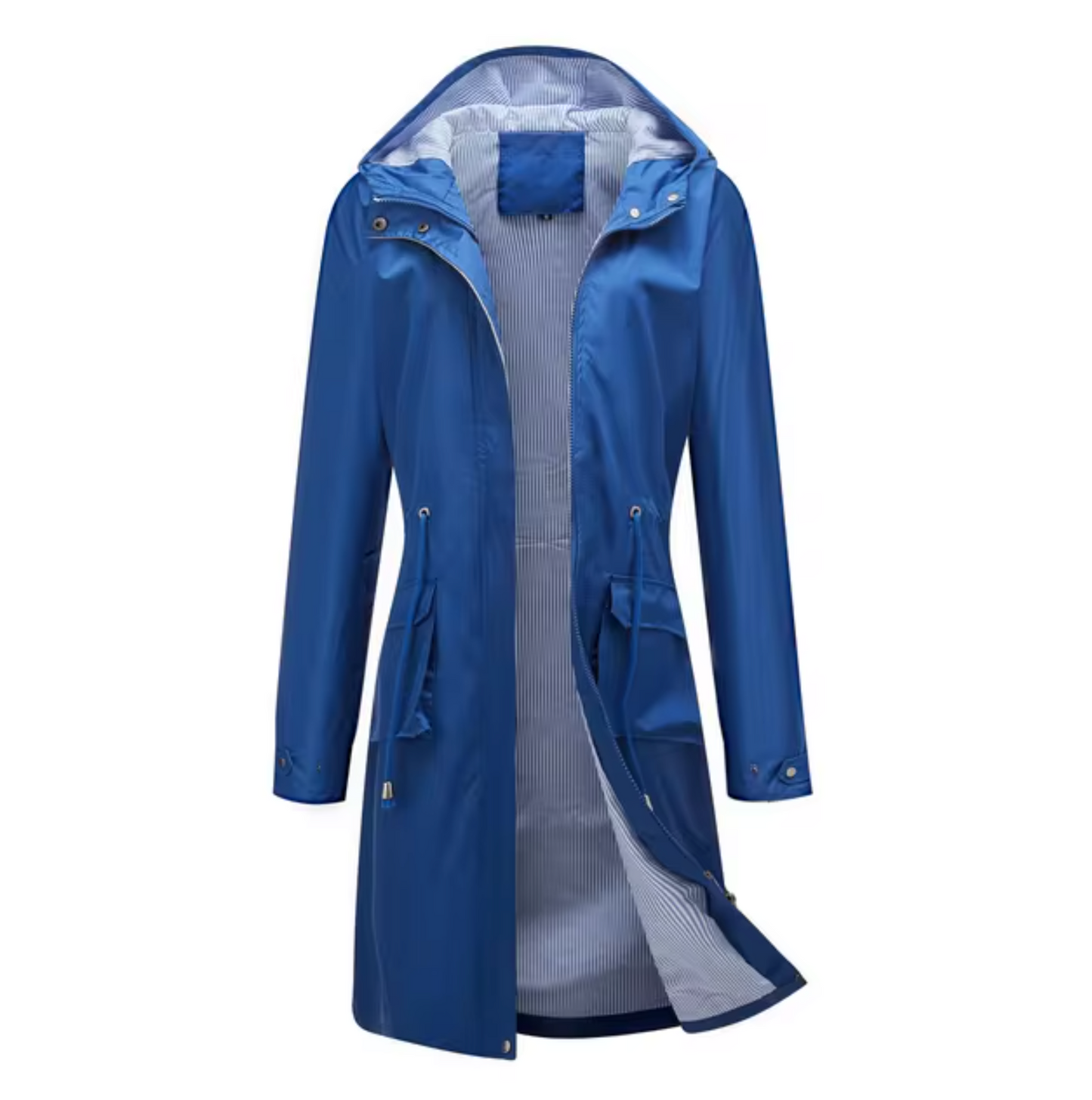 Manteau Imperméable Femme – Veste Longue Élégante avec Capuche
