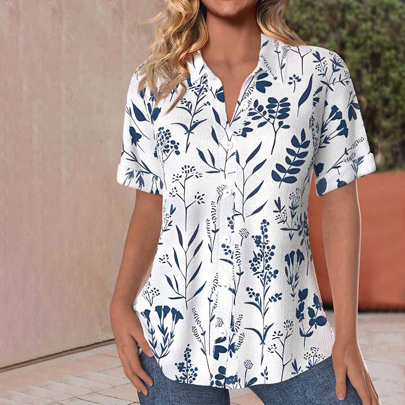 Blouse Été Femme Décontractée – Haut Léger Floral Chic - LuxeStyle