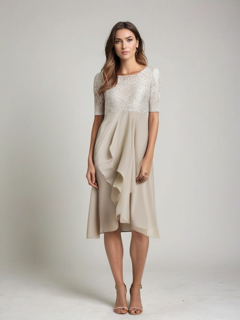 Robe Féminine Dentelle Chic – Robe Élégante pour Femme avec Coupe Fluide et Style Raffiné
