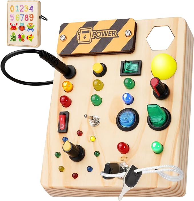 Tableau Éducatif LED pour Bébés avec 27 Lumières Colorées - BlxckFR