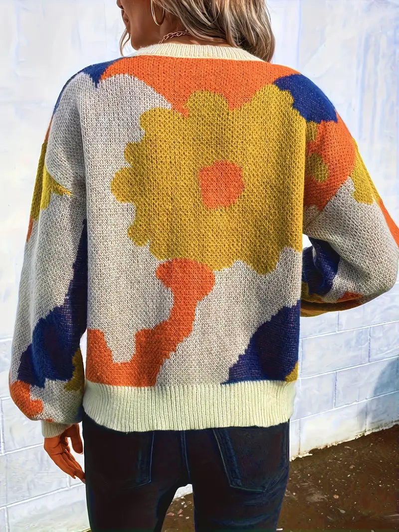 Pull Floral Coloré Femme - luxestyle