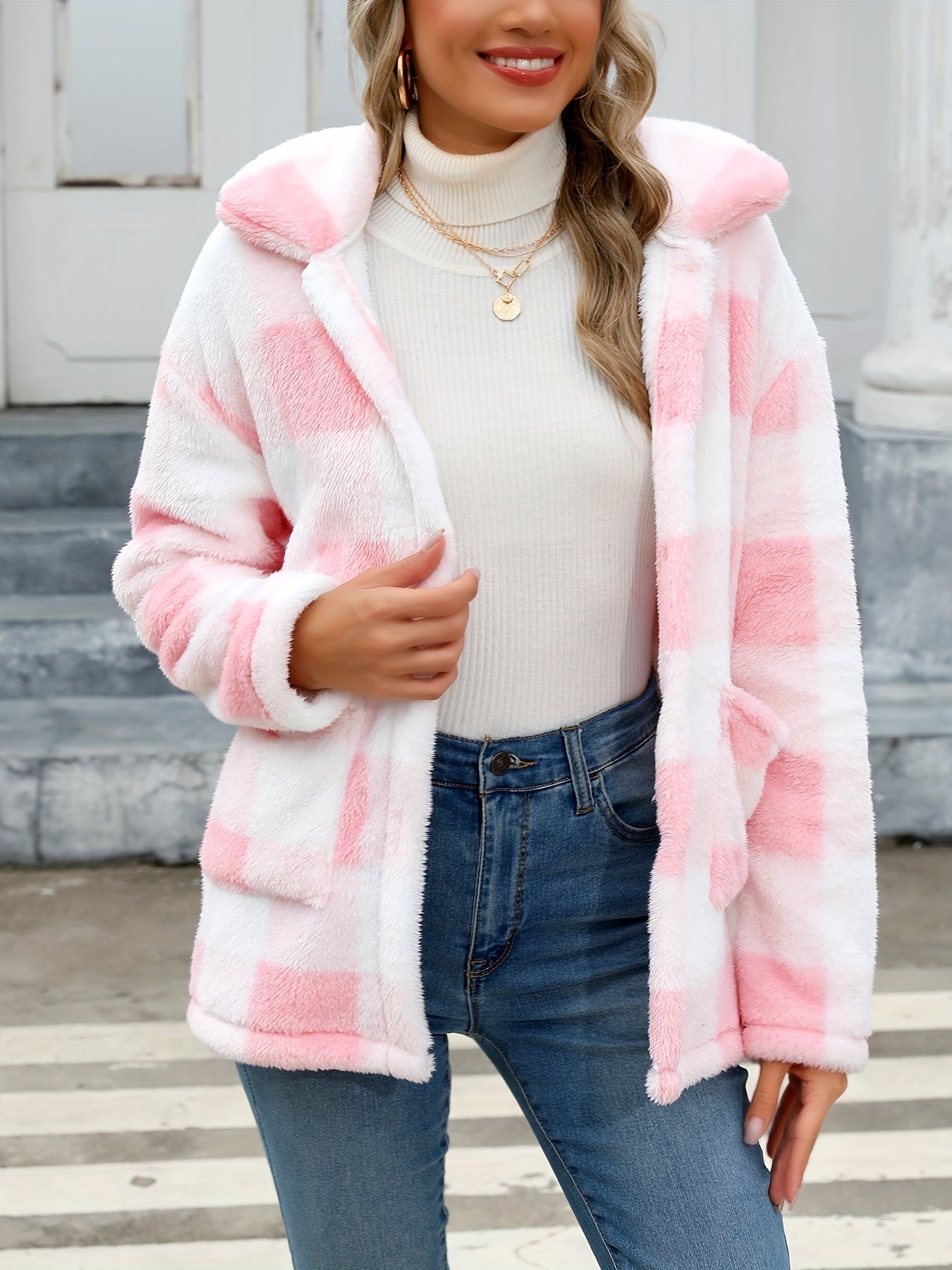 Veste Hivernale Douce à Poils