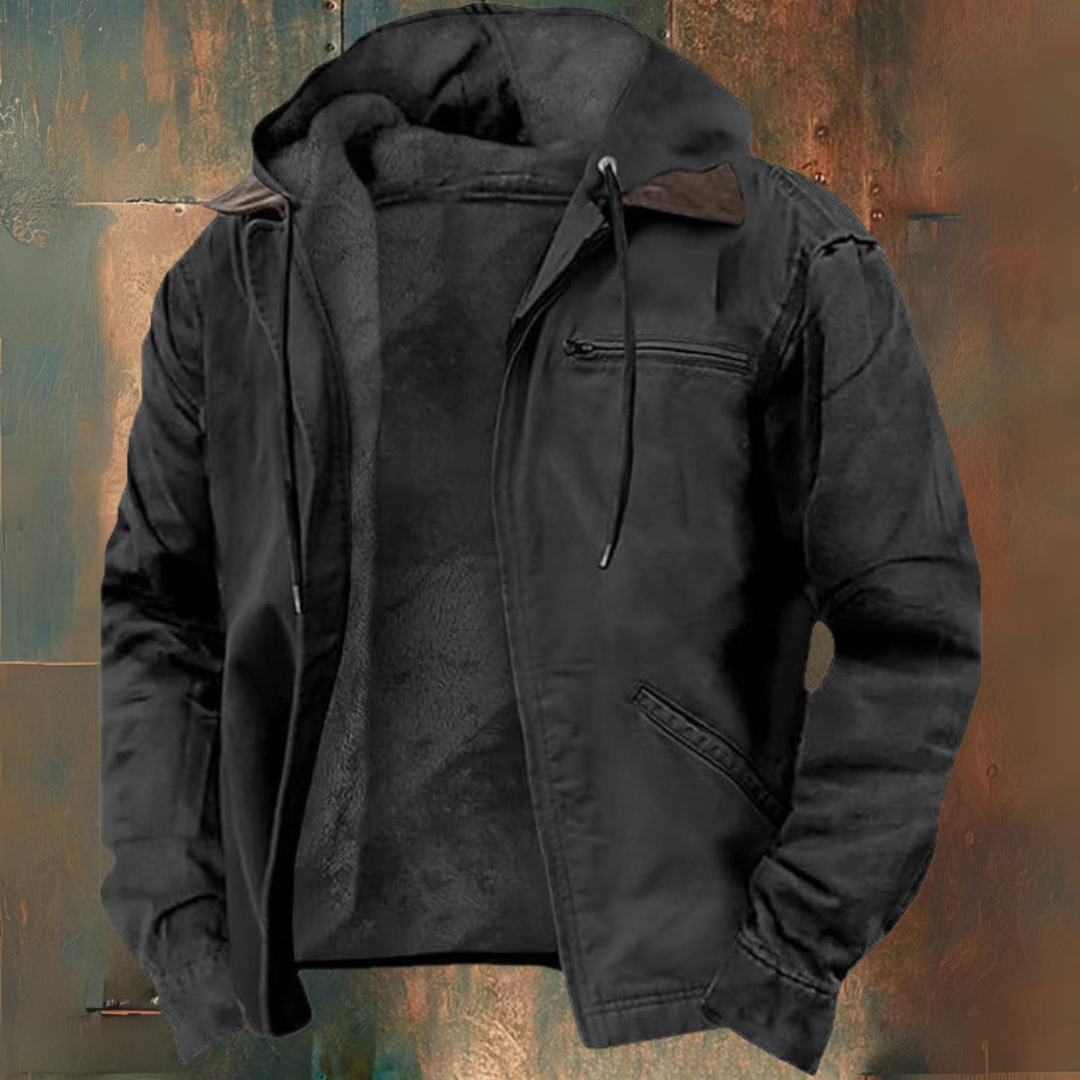 Veste Cowboy Homme – Doudoune Hiver Légère avec Capuche Style Rustique
