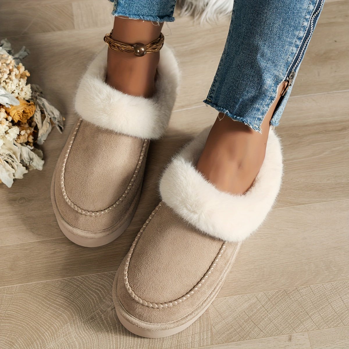 Chaussons Peluche Doux et Confortables