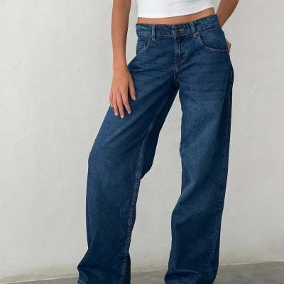 Jean Femme Décontracté Taille Élevée Relâché