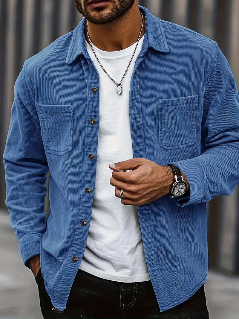 Chemise Homme Velours Cachemire Brun