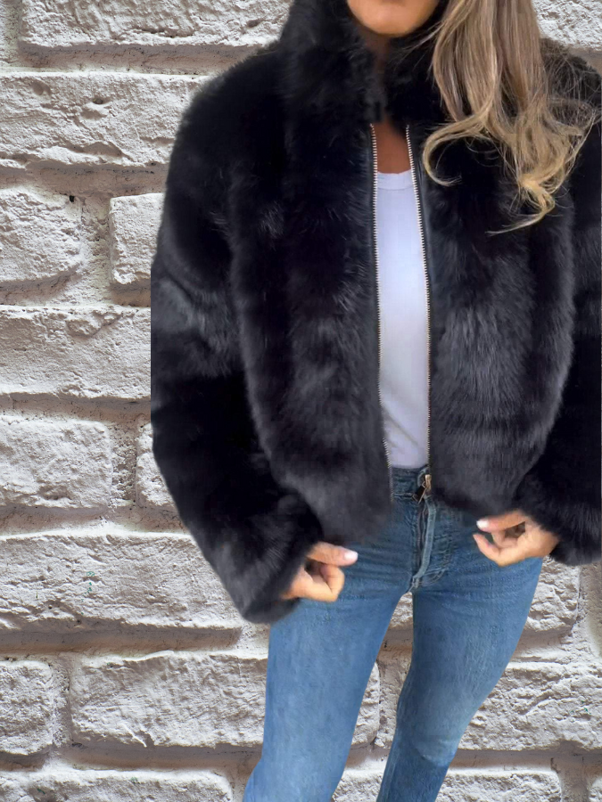 Veste en fausse fourrure Féminine Élégante