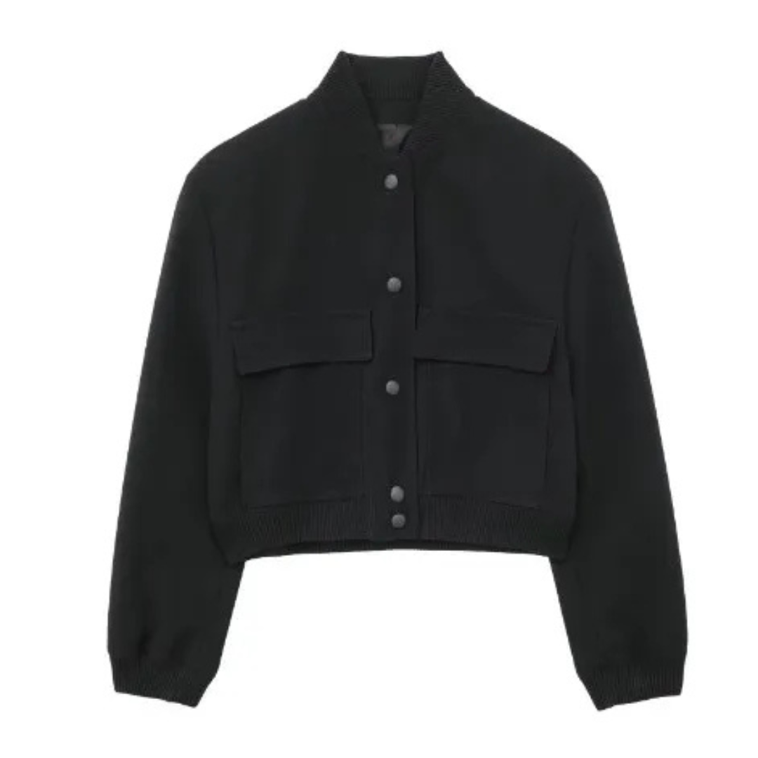 Veste Féminine Courte Col Arrondi