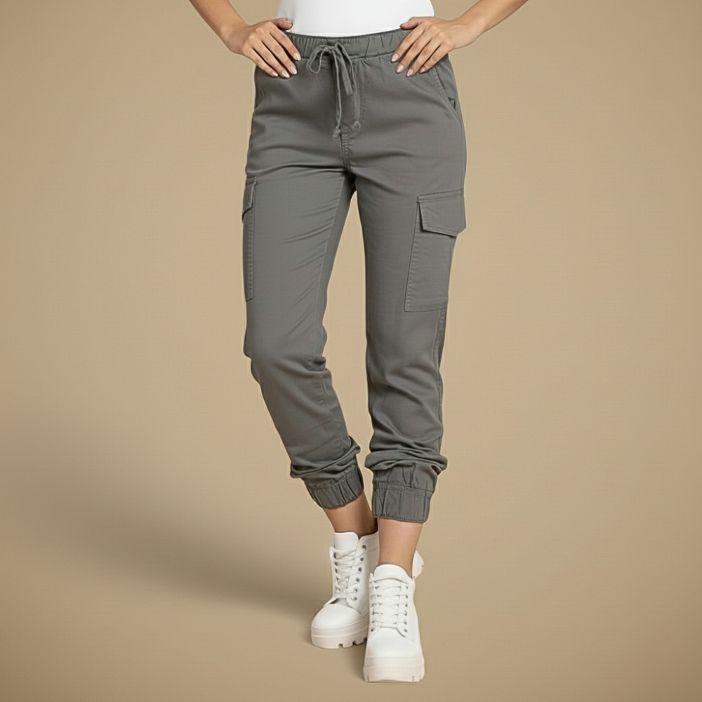 Pantalon Jogger Décontracté Femme – Jogging Streetwear Élastique et Poches Multi