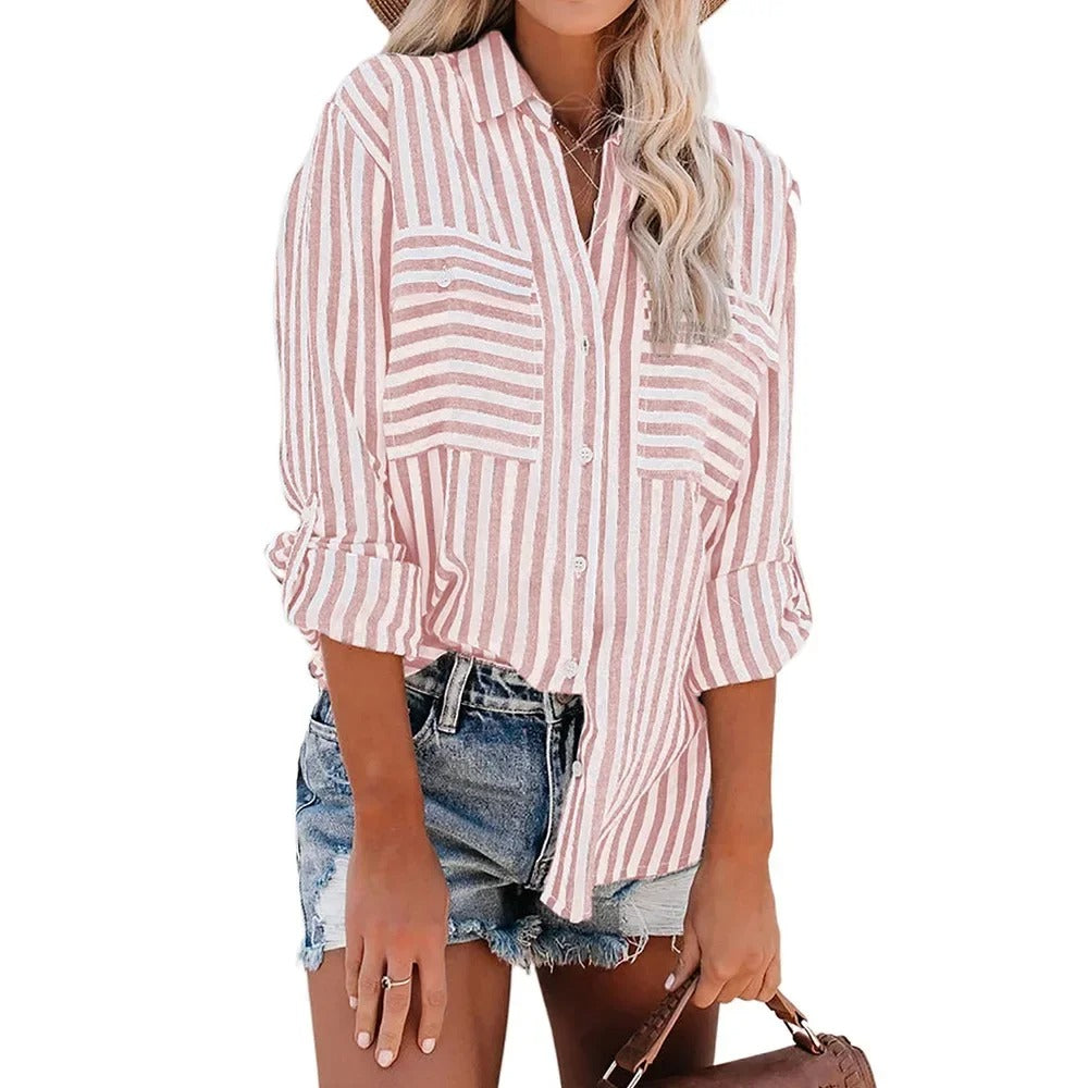 Chemise Homme Élégante Col Chemise Manches Courtes