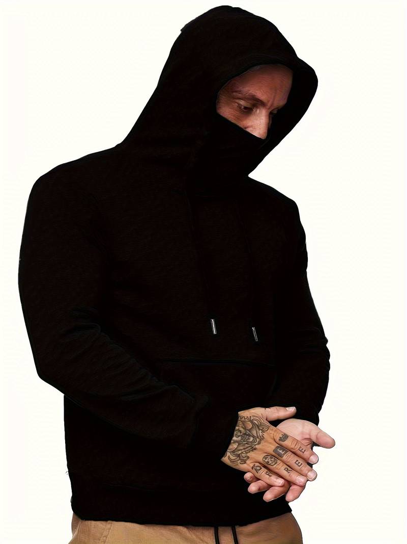 Sweat Capuche Homme Masqué Manches Longues