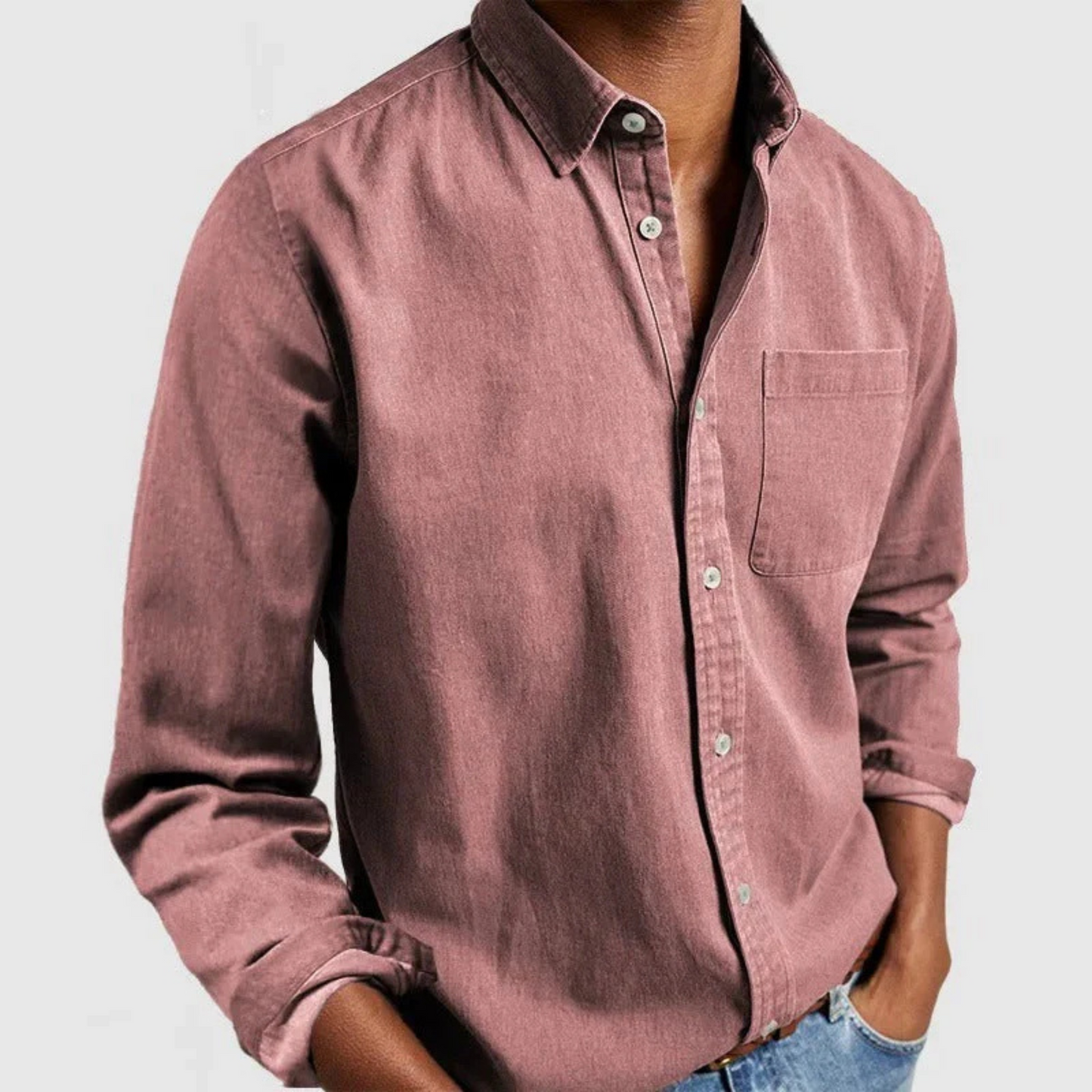 Chemise Homme Classique Manches Longues et Doux