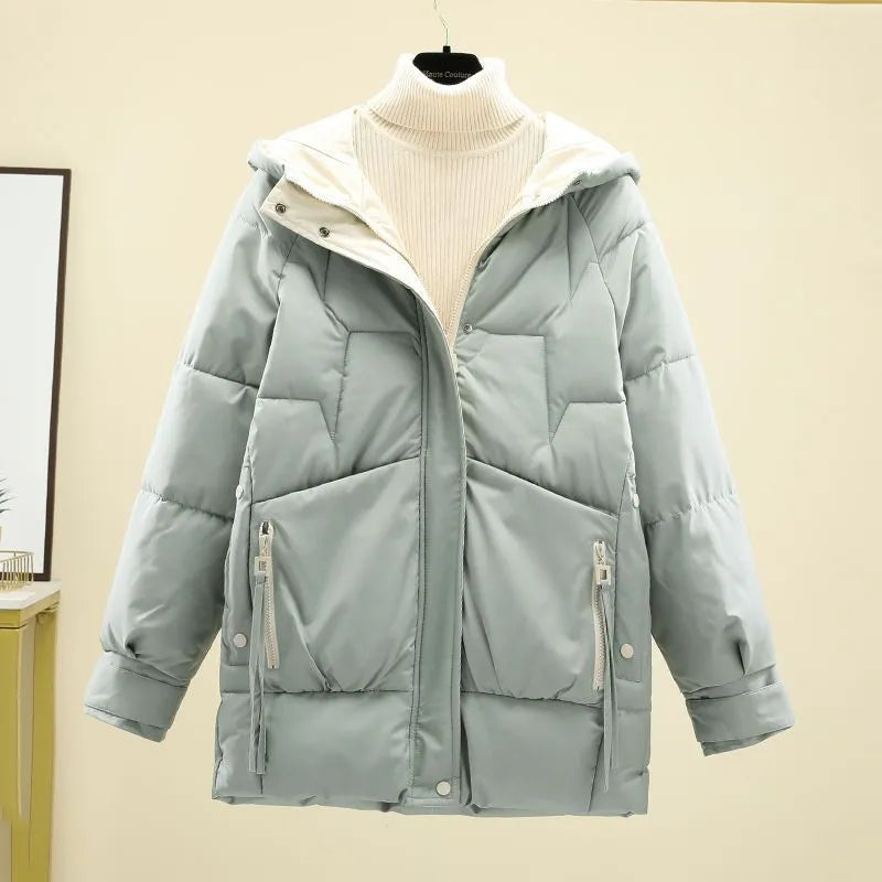 Veste Hiver Élégante pour Femme avec Fermeture Éclair