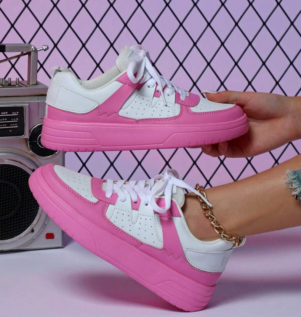 Baskets Femme Colorées Synthétiques