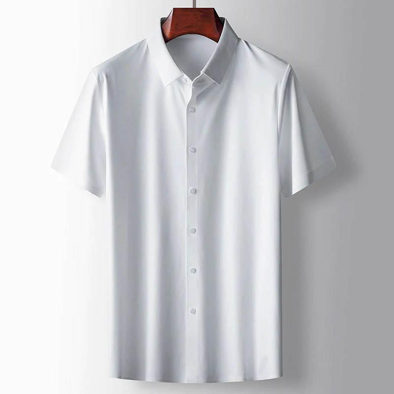 Chemise Homme Élégante Col Rond pour Travail et Loisirs