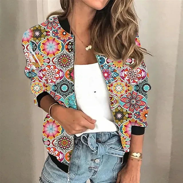 Veste zippée colorée pour femme tout temps