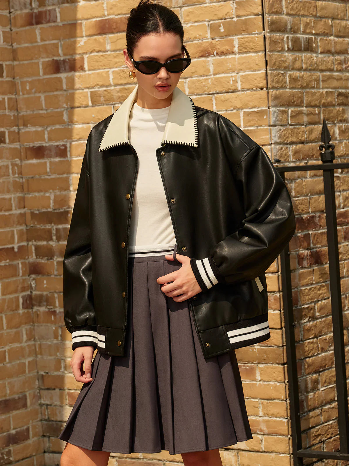 Veste Streetwear Décontractée | Noir et Blanche | Style Casual Chic - LuxeStyle