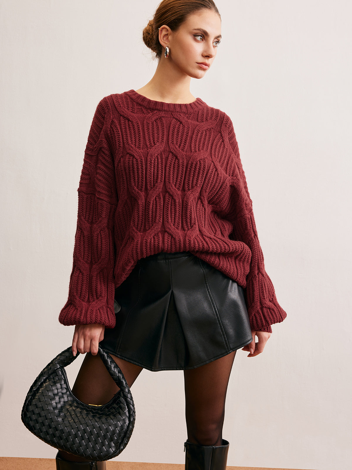 Ensemble Hiver Femme : Pull Décontracté Et Jupe Élégante - LuxeStyle