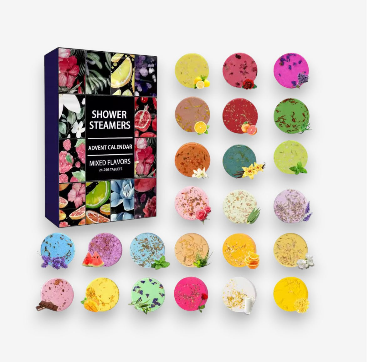 Boîte Calendrier Avent Bombe de Bain Douce - LuxeStyle